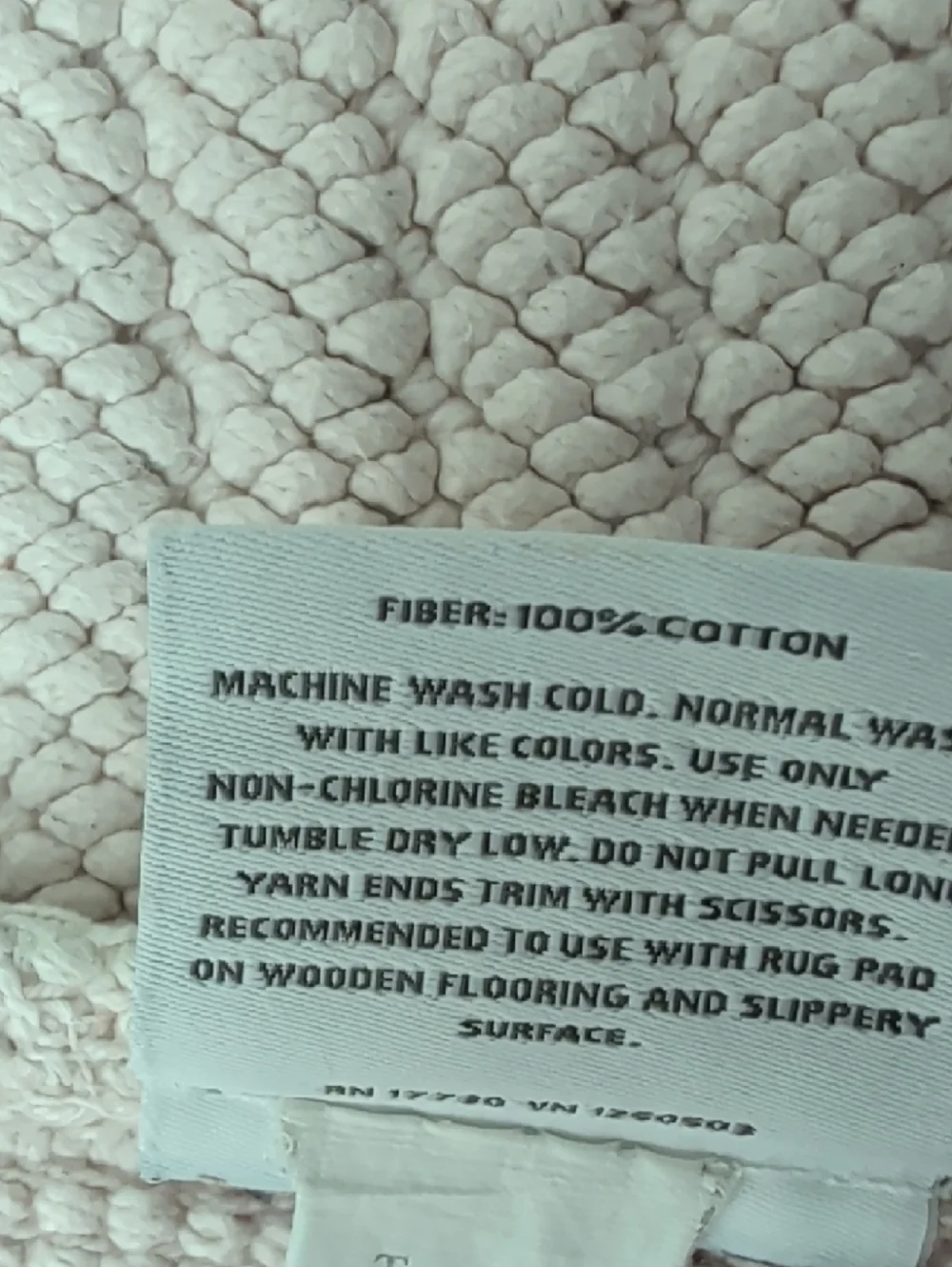 Cotton Textured Light Pink Bath Mat Threshold